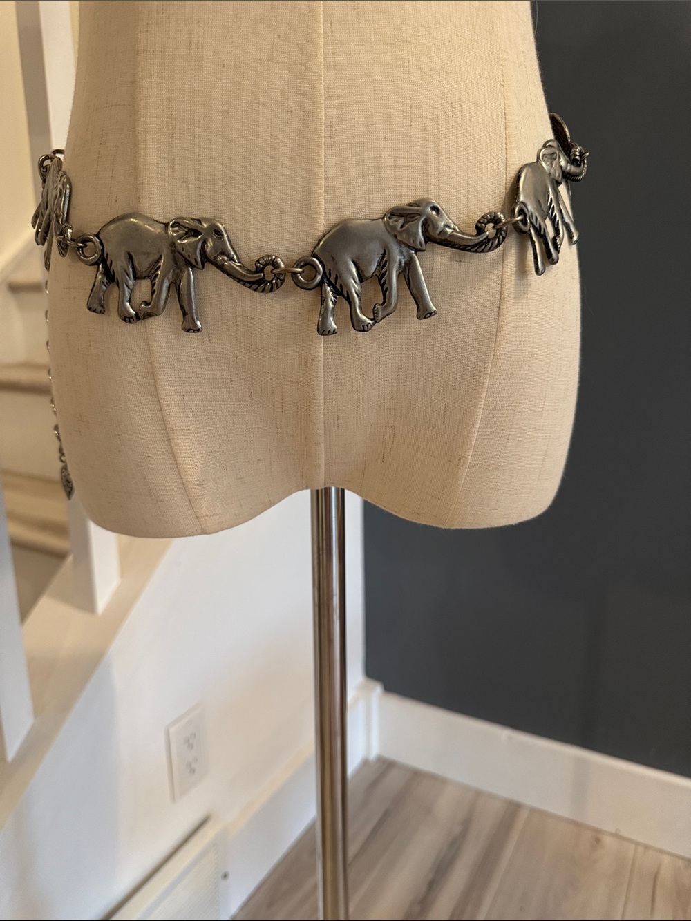 🐘 Vintage Statement Elephant Chain Belt. Could be worn as Necklace. See photos